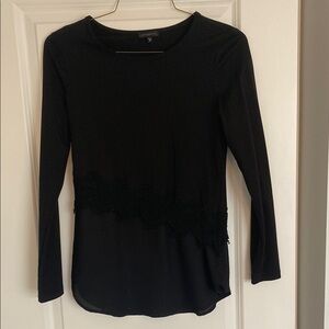 Women's Black Long Sleeve Top